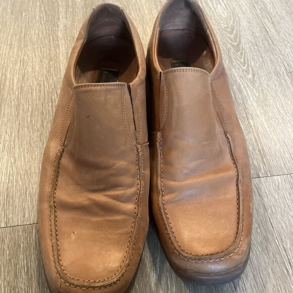 JOHNSTON & MURPHY Mens Leather Slip On Loafers Size 11 M Casual Business Comfort - Picture 1 of 6